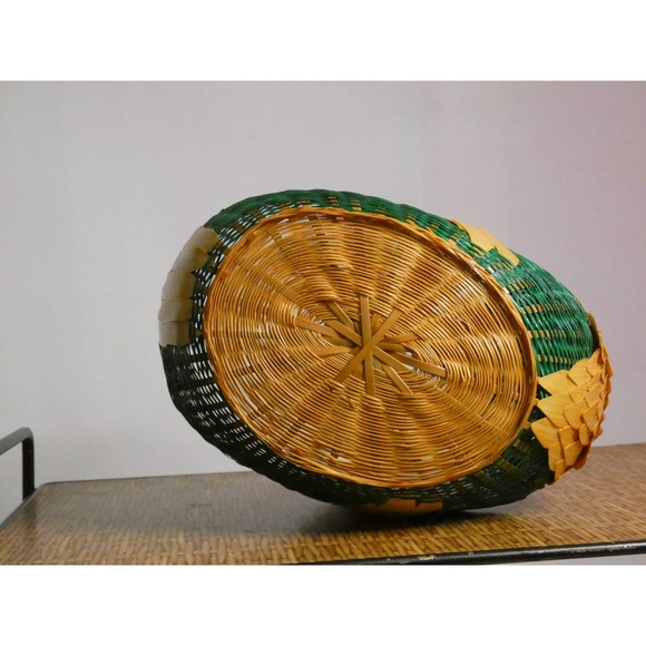 Vintage Parrot Decorative Basket Made in China With Vintage Label - Picture 5 of 7